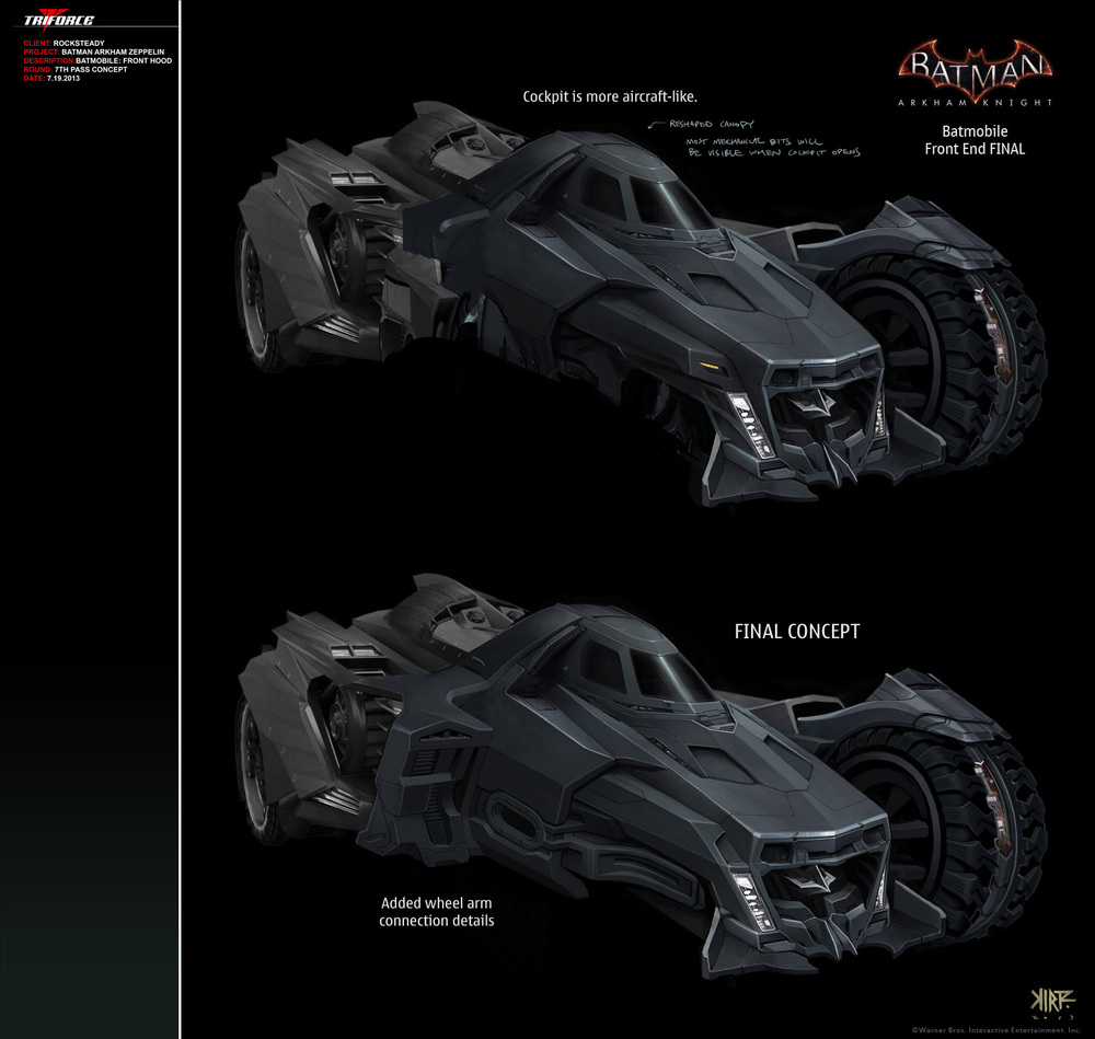 Concept Artist Reveals Evolution of Batmobile and Red Hood Weapons from  'Arkham Knight'