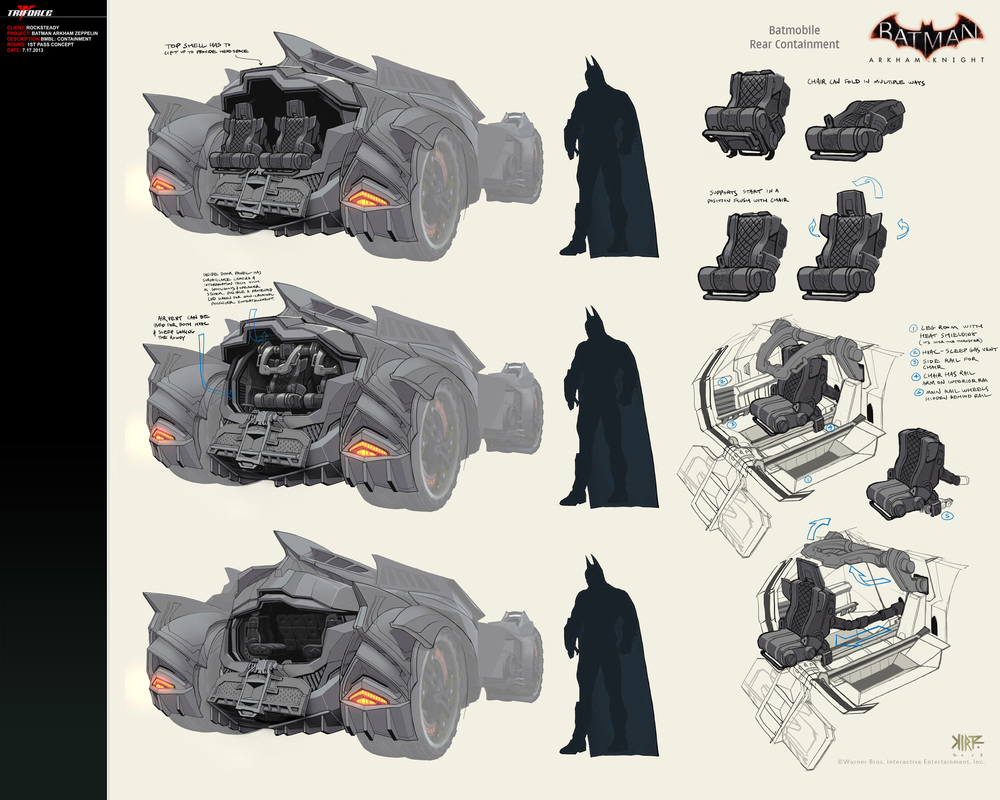 Concept Artist Reveals Evolution of Batmobile and Red Hood Weapons from 'Arkham  Knight'