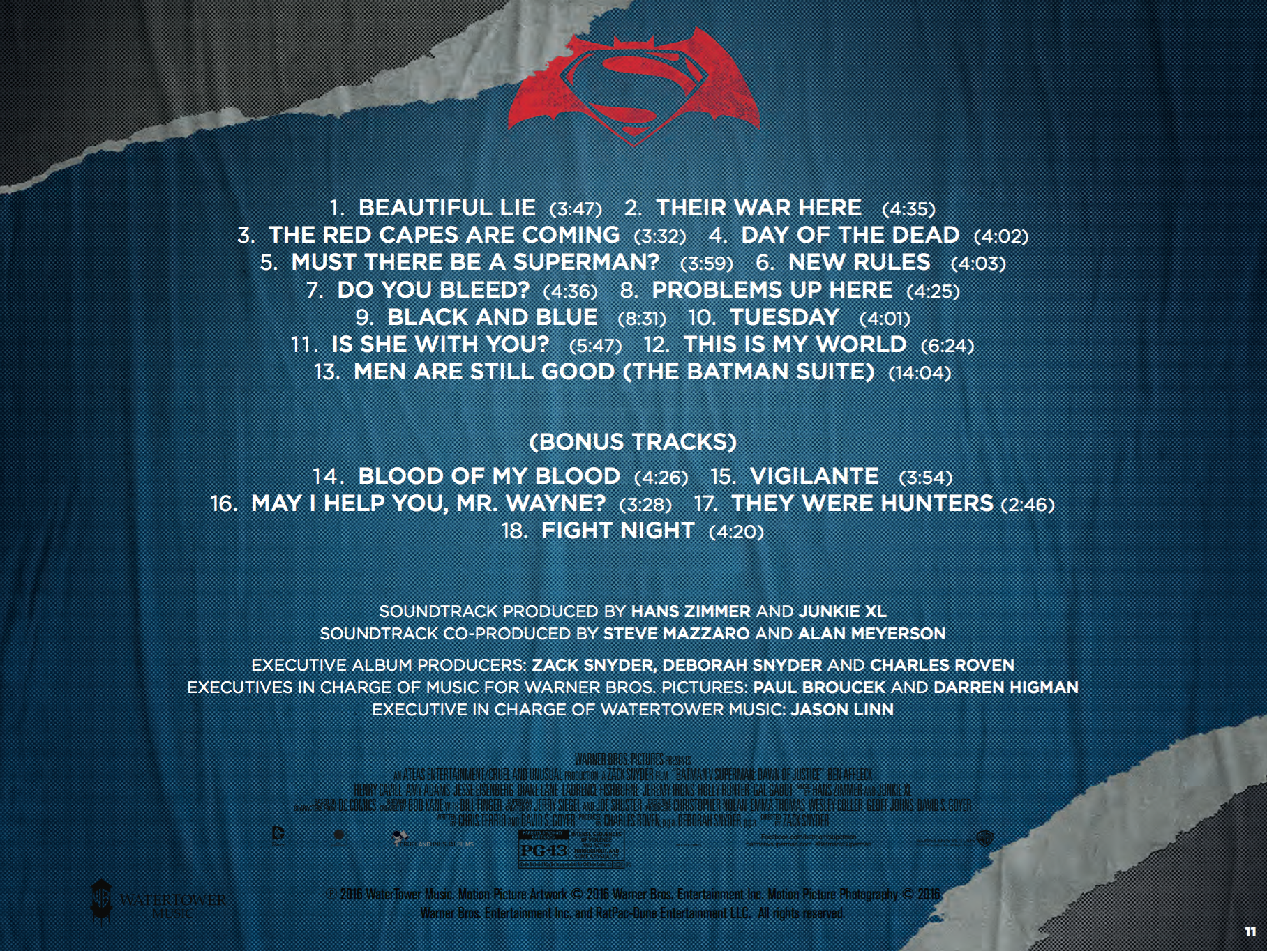 A closer look at the official 'Batman v Superman' Soundtrack - Dark Knight  News