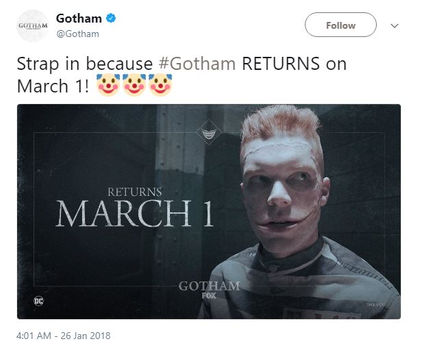 Gotham returns March 1st