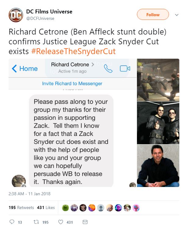Justice League Zack Snyder cut may exist