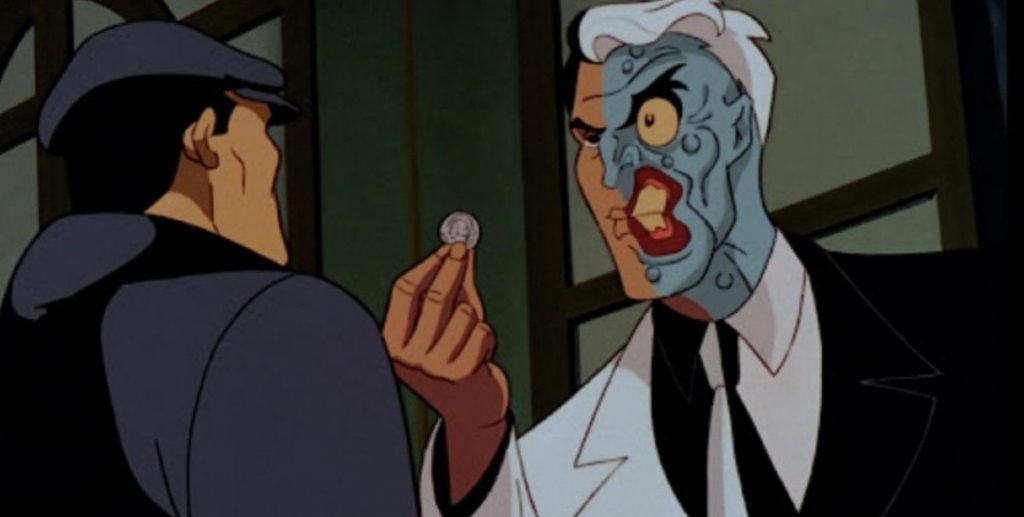 Mondo Unveils 'B:TAS' Two-Face Poster from Phantom City Creative