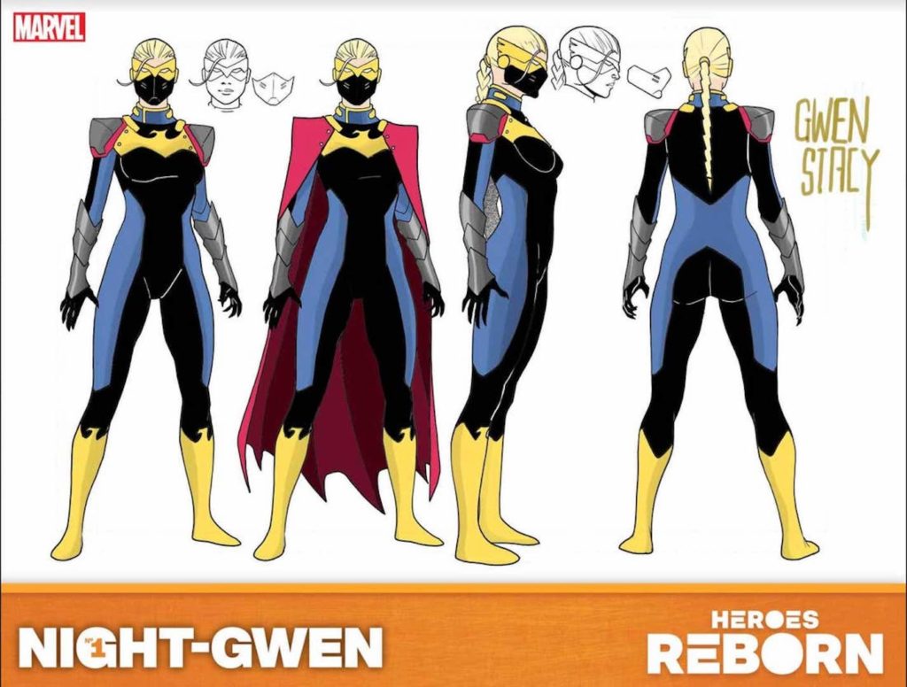 Night-Gwen's Costume Design in Marvel's Heroes Reborn 2021