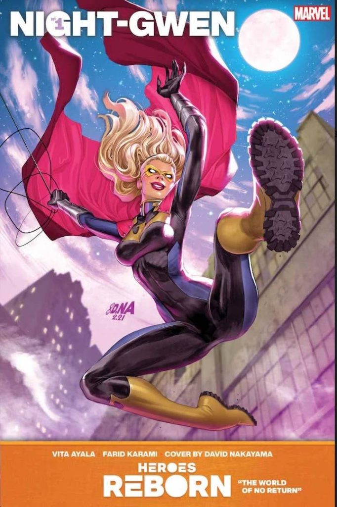 Night-Gwen #1 Cover, Part of Marvel's Heroes Reborn 2021 Event