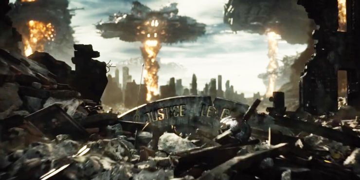 Destroyed Hall of Justice in 'Zack Snyder's Justice League'