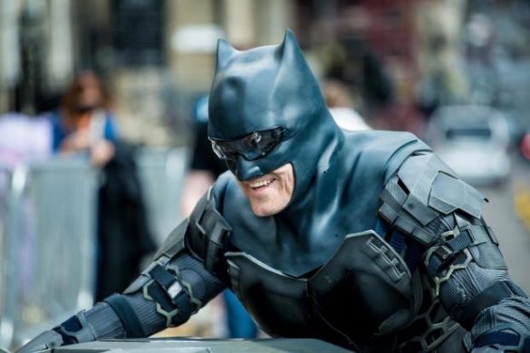 Ben Affleck's Stunt Double Smiling as Batman