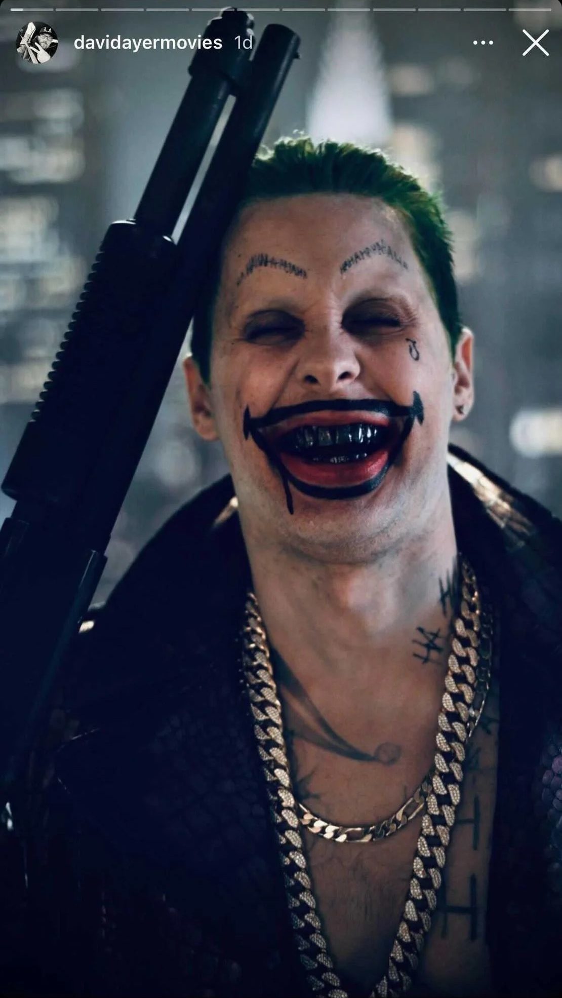 An early Joker from the David Ayer Suicide Squad film