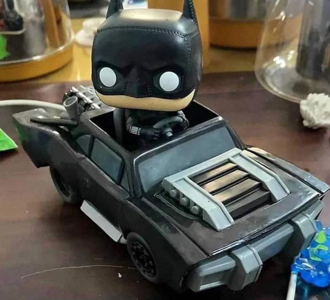 First Look At The Batman Funko Pop And Batmobile - Dark Knight News