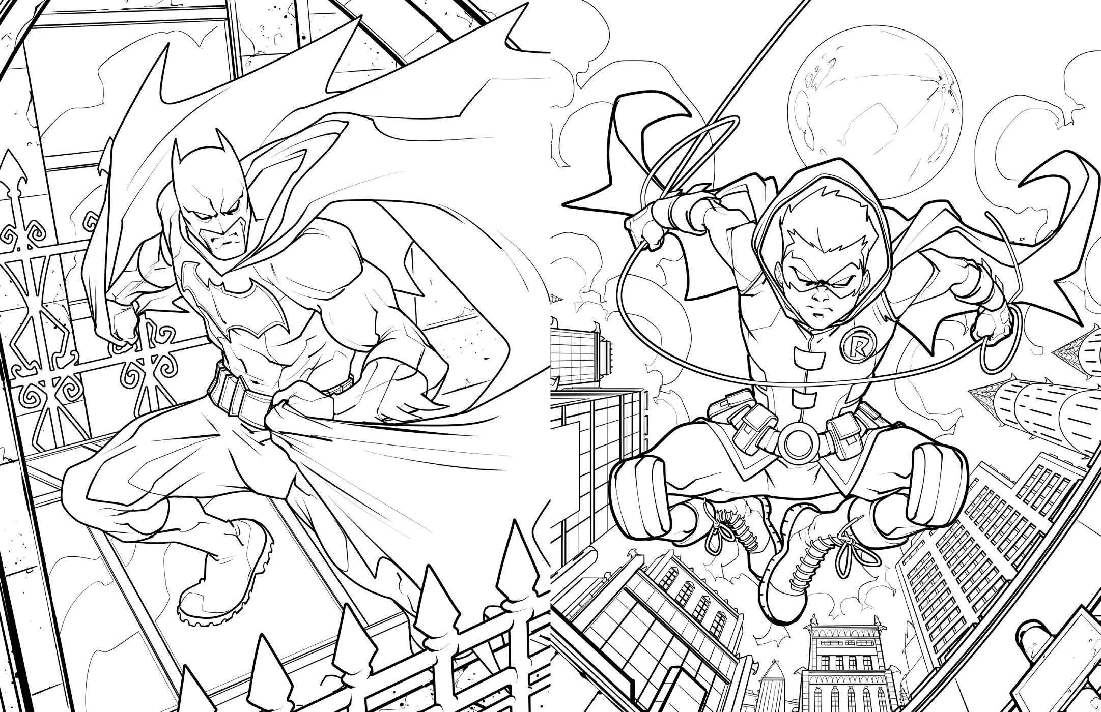 Batman in Gotham City Coloring Pages, Batman Coloring, the Dark