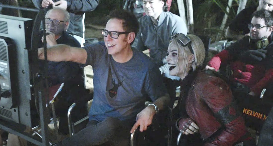 James Gunn with Margot Robbie